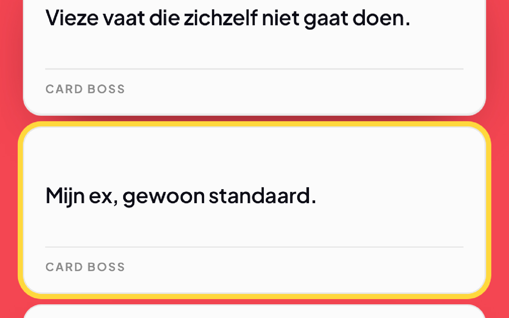 Uitleg stap 2 van Card Boss